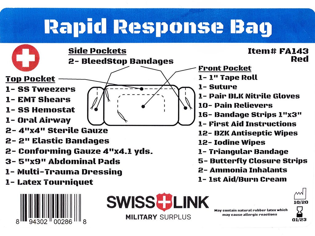 First Aid Rapid Response Kit / Red-6